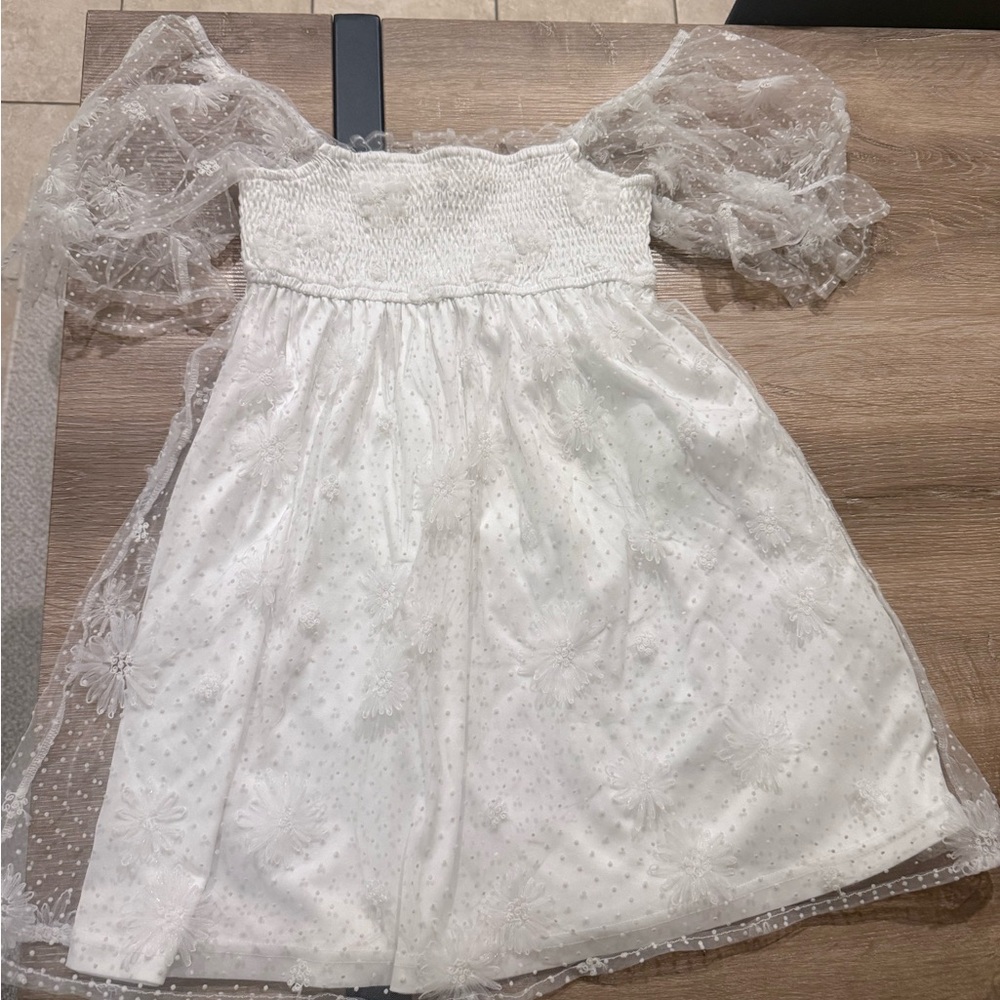 Altar'd State White Lace Mini Dress